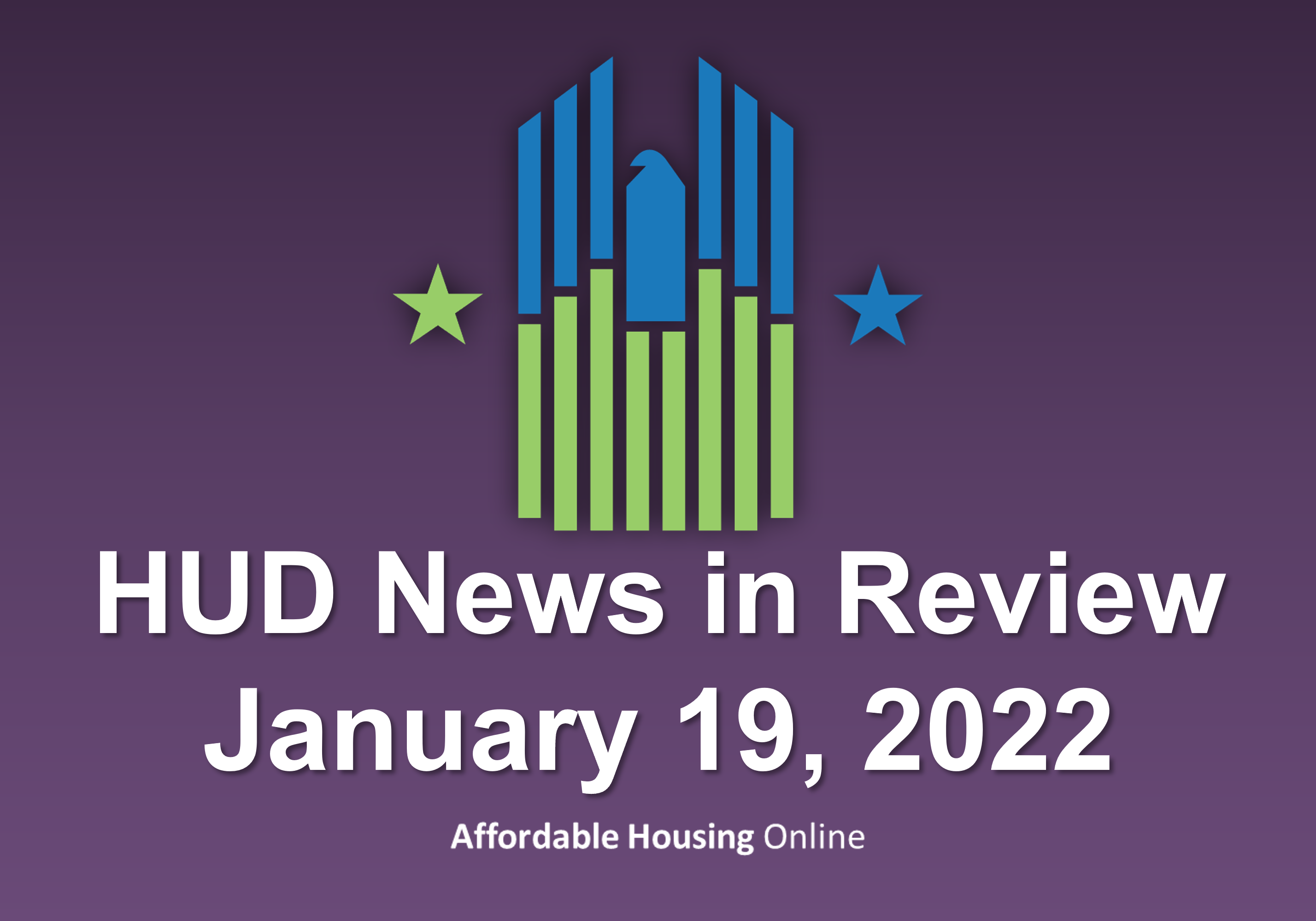 HUD News in Review banner image for January 19, 2022