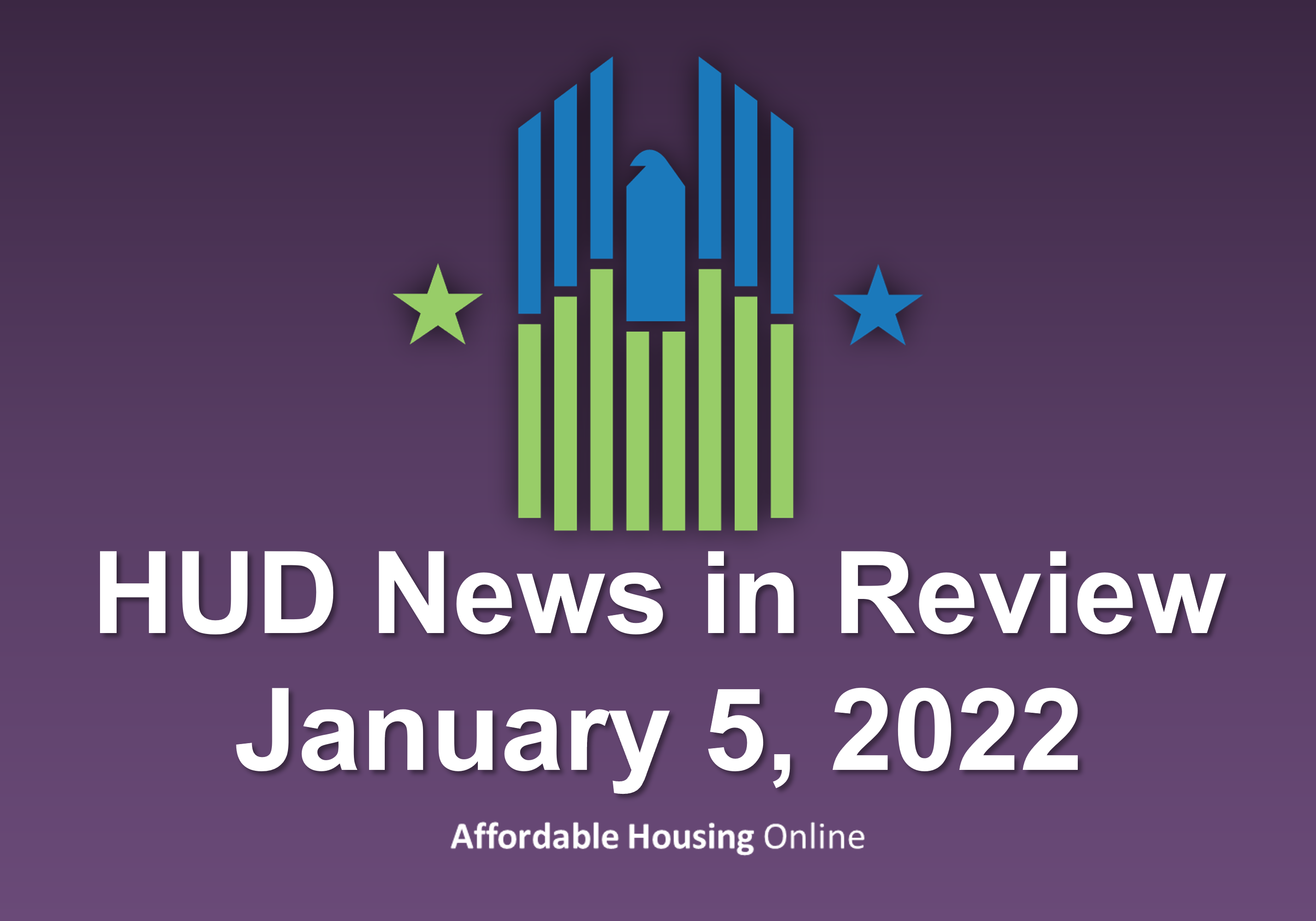 HUD News in Review banner image for January 5, 2022