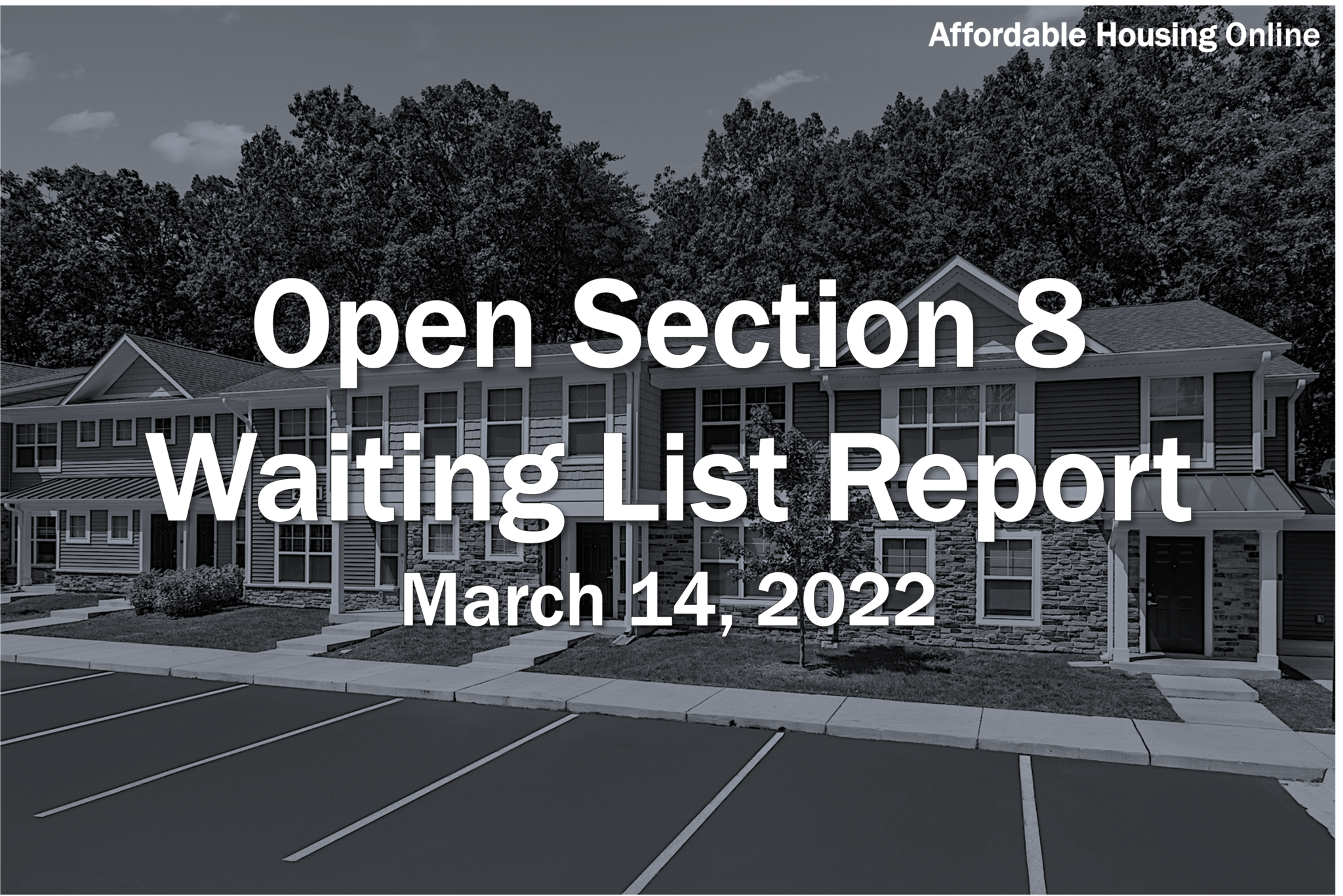 Open Section 8 Waiting List Report March 14, 2022 Affordable Housing