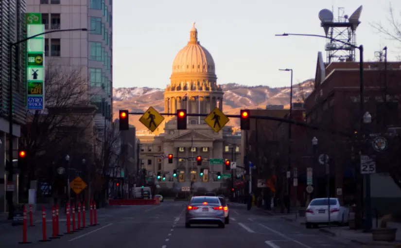 Photo of Idaho State Capitol building in downtown Boise.