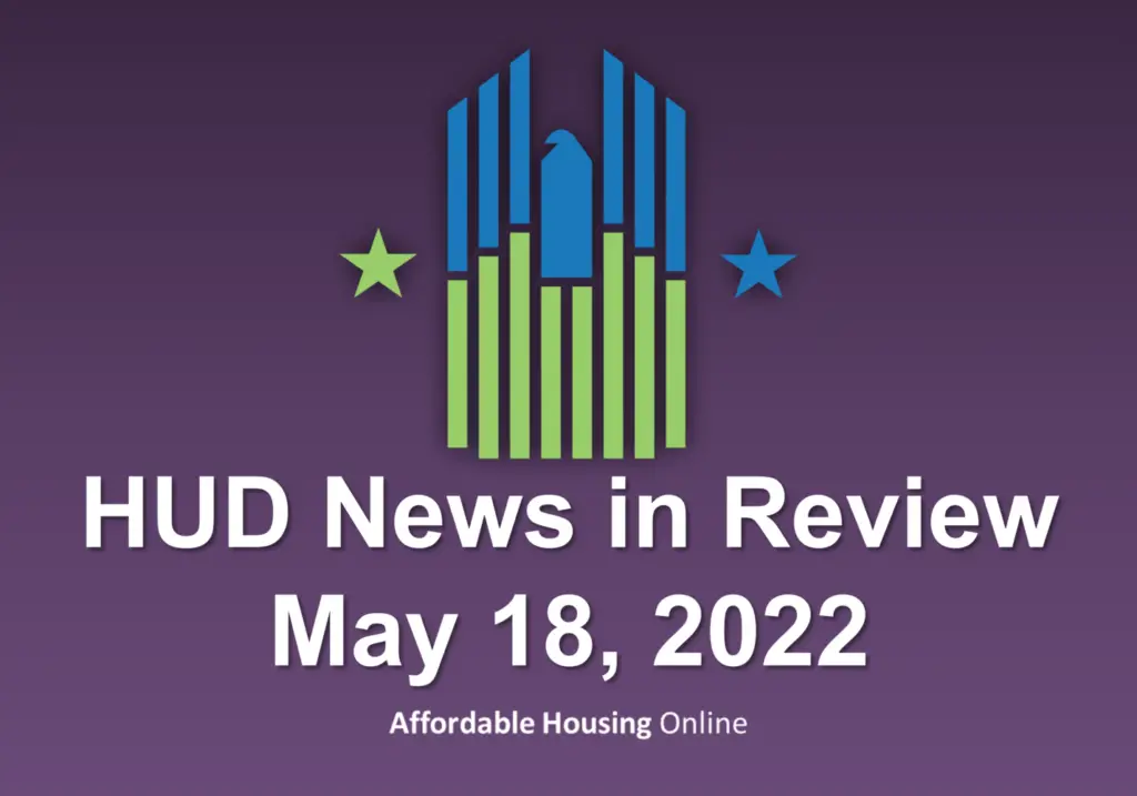 HUD News in Review banner image for May 18, 2022
