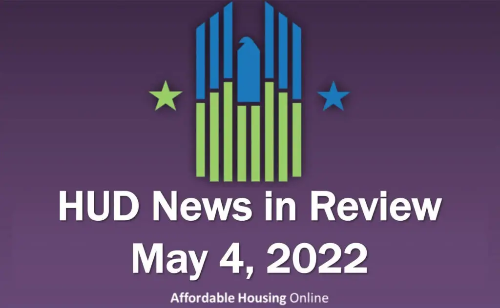 HUD News in Review banner image for May 4, 2022