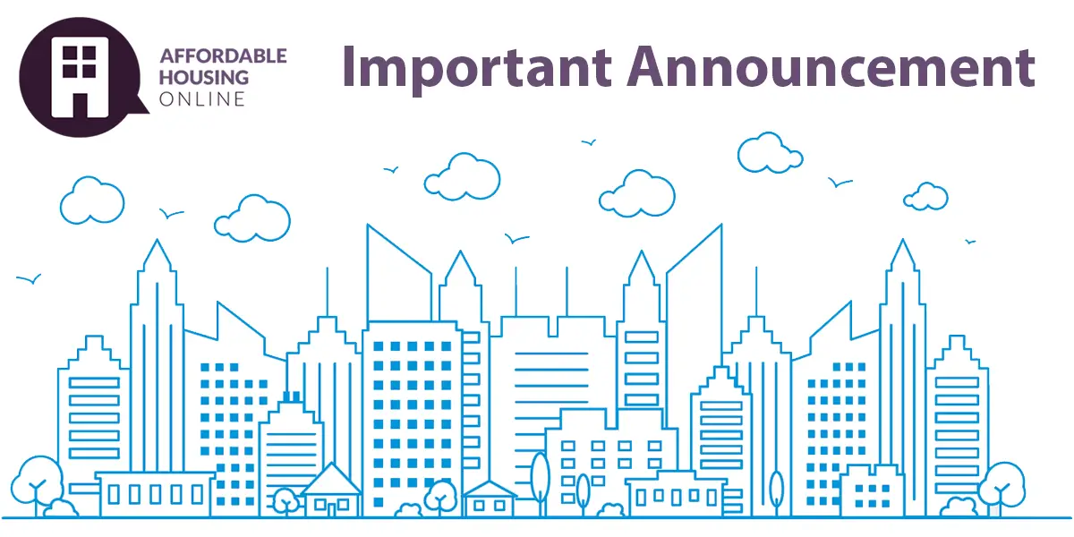 Affordable Housing Online Announcement Banner Image