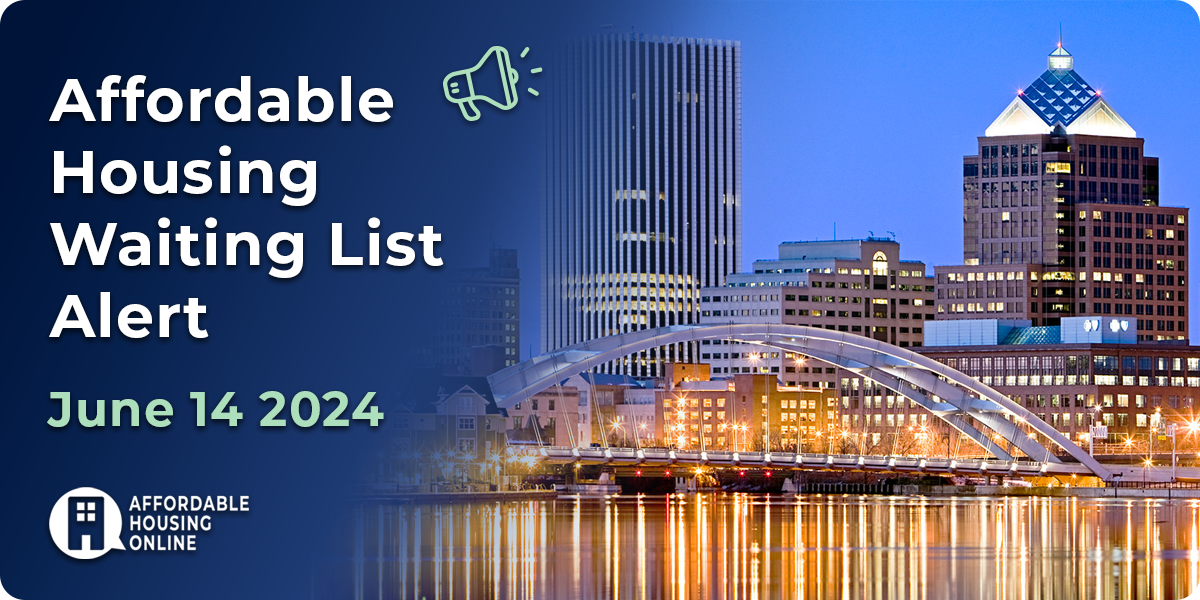 Affordable Housing Waiting List Alert: June 14, 2024