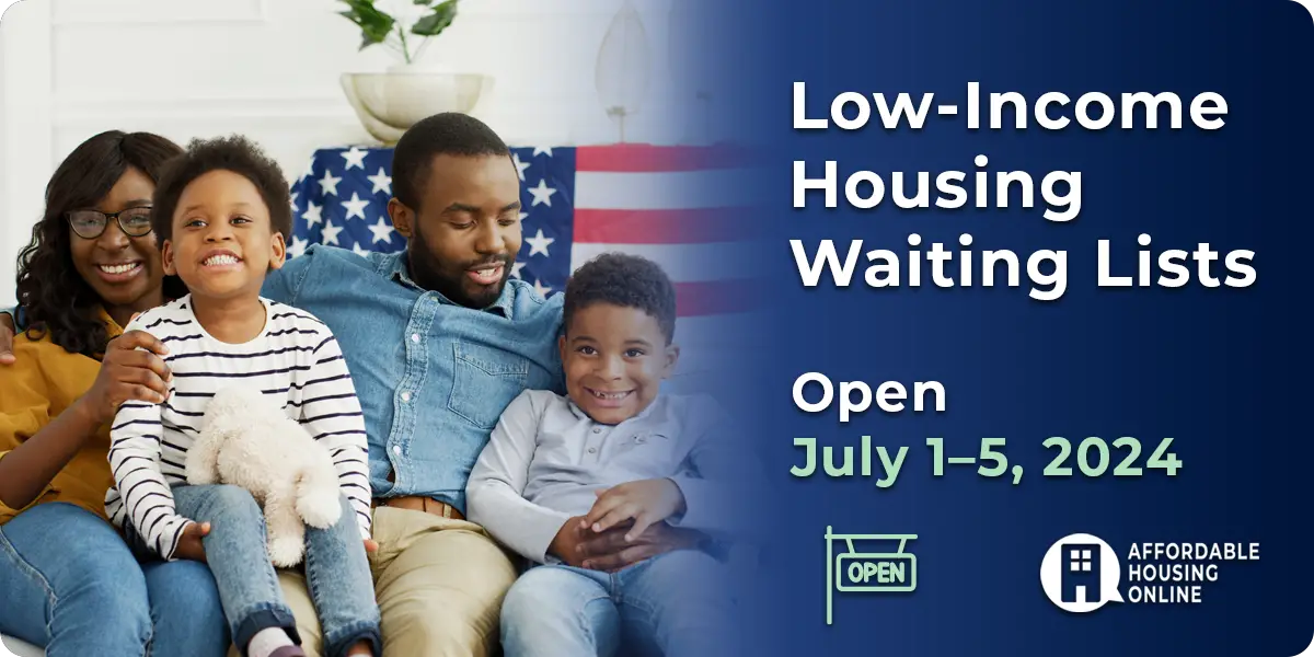 Low-Income Housing Waiting Lists Open July 1–5, 2024
