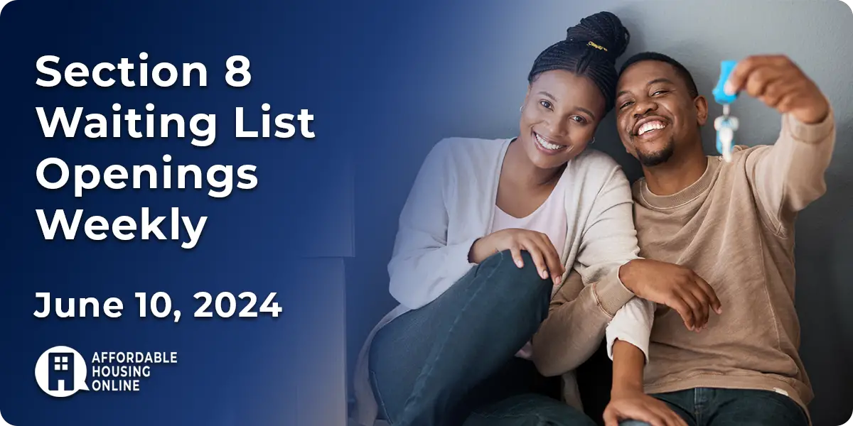 Section 8 Waiting List Openings Weekly: June 10, 2024