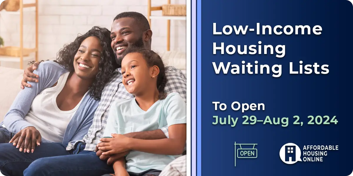 Low-Income Housing Waiting Lists to Open July 29–Aug 2, 2024